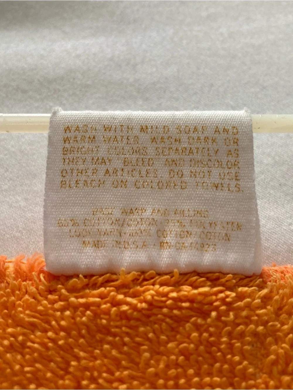 Vintage 1970s Utica, J P Stevens Orange & Yellow Stripe Bath Towels & Washcloths